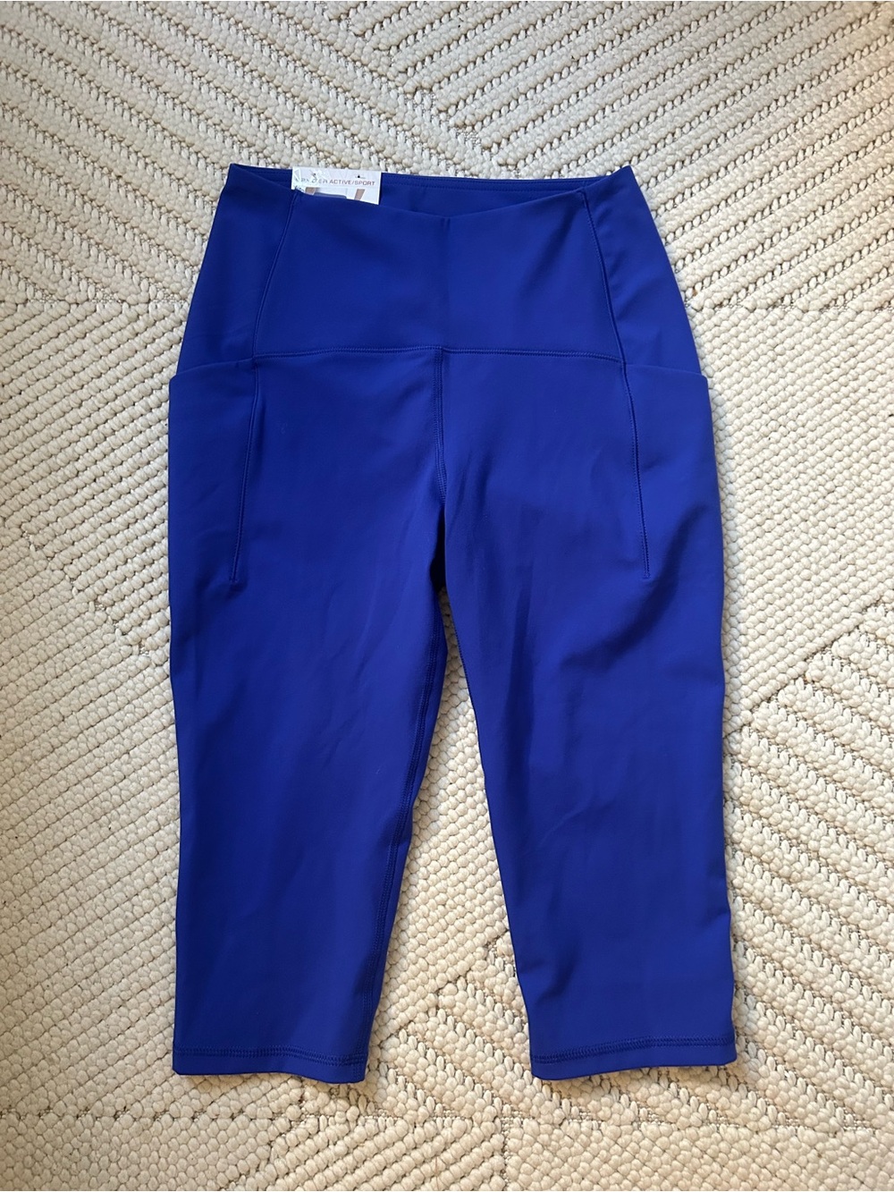 Spyder Electric Blue Mid-Rise Cropped Leggings Small